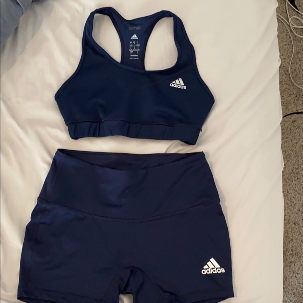 Matching adidas workout set
